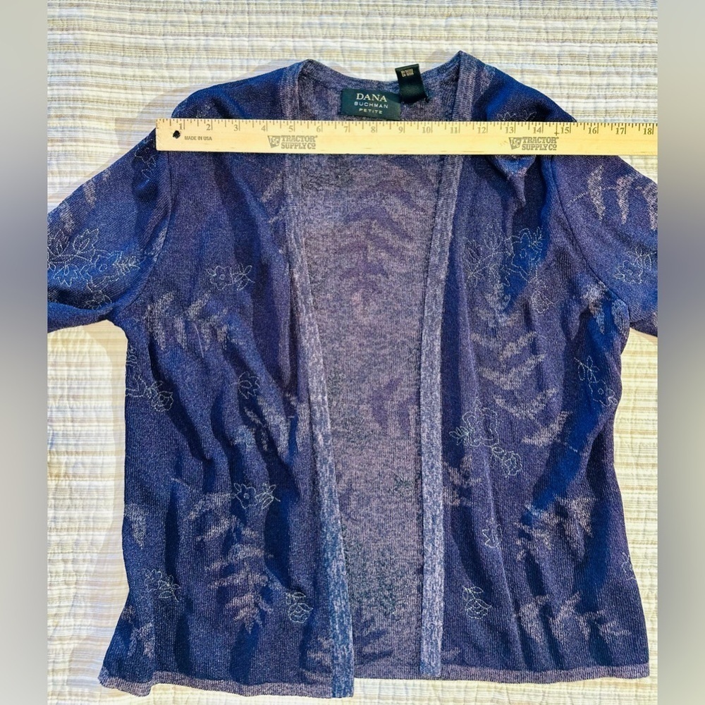 Dana Buchman Petite Purple Tank and Cardigan Set, Size M - Picture 9 of 13